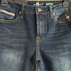 7 For All Mankind Paxtyn Jeans with Distressed Vintage Wash